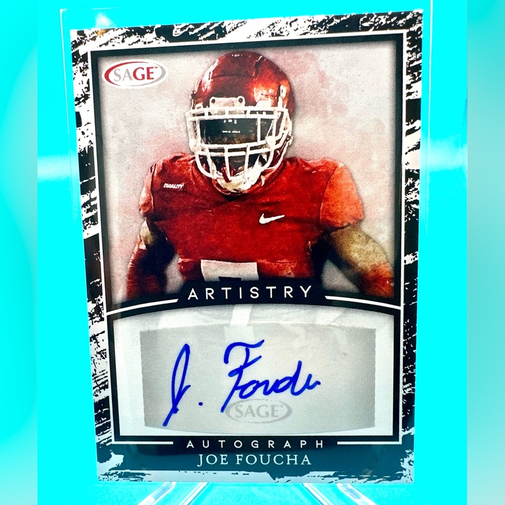 2022 Sage Joe Foucha Black & White AUTOGRAPHED ROOKIE CARD! #A-JF LSU Tigers